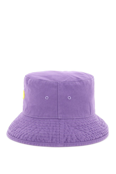 Shop Acne Studios Cotton Canvas Bucket Hat In Purple