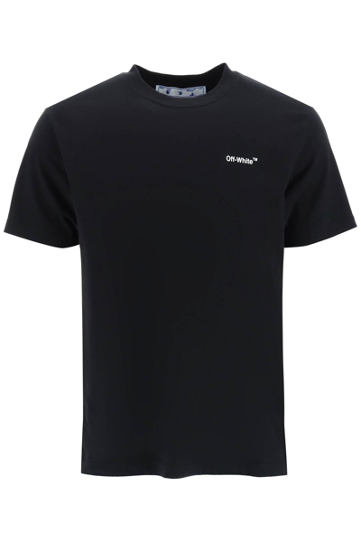 Shop Off-white Chain Arrow Slim T-shirt In Black