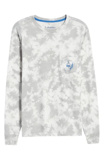 Shop Chubbies Long Sleeve Pocket Graphic T-shirt In The Marbled Mountain