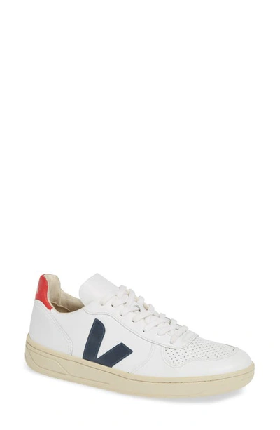 Shop Veja V-10 Sneaker In Extra White Nautico Pekin