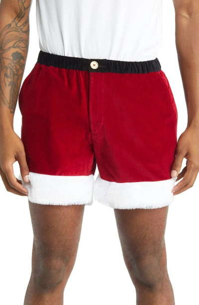 Shop Chubbies The Candy Cane Lanes Knit Shorts In Ol St. Nicks