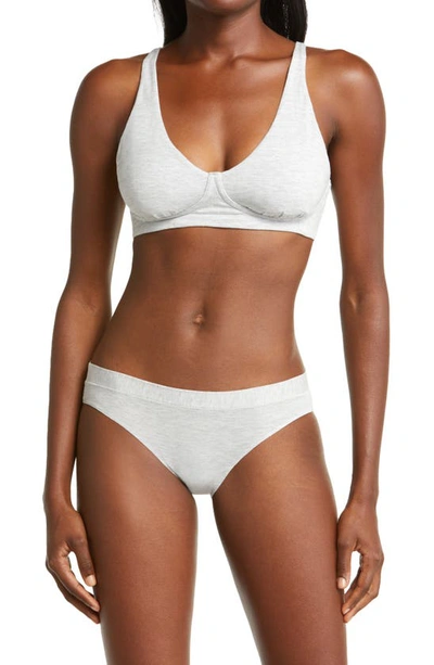 Meundies Feelfree Bikini In Heather Grey