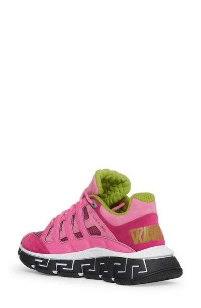 Shop Versace Trigreca Low Top Sneaker In Pink