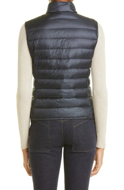 Shop Moncler Liane Quilted Down Puffer Vest In Navy