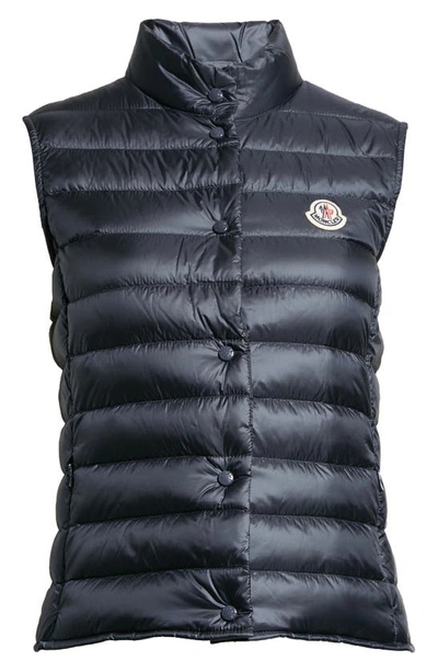 Shop Moncler Liane Quilted Down Puffer Vest In Navy