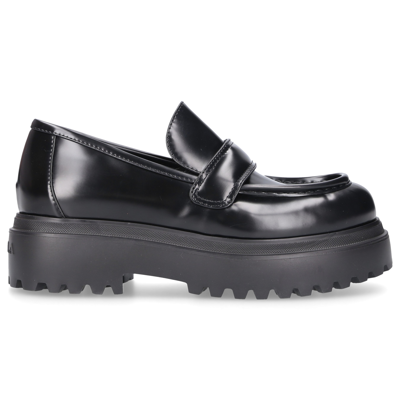 Shop Le Silla Loafers Ranger Calfskin In Black