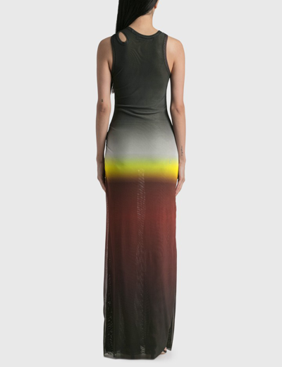 Shop Ottolinger Mesh Tank Top Maxi Dress In Multicolor