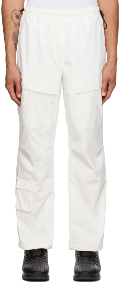 Shop Burberry White Beresford Cargo Pants