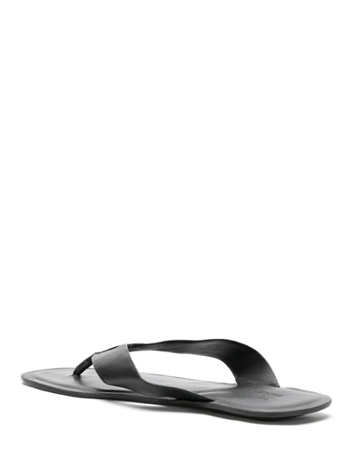 Osklen Leather E-basics Flip Flops In Black