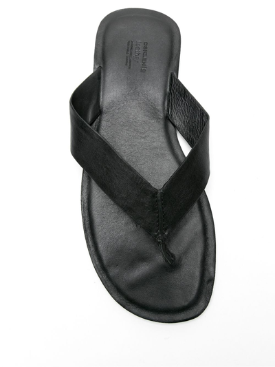 Osklen Leather E-basics Flip Flops In Black