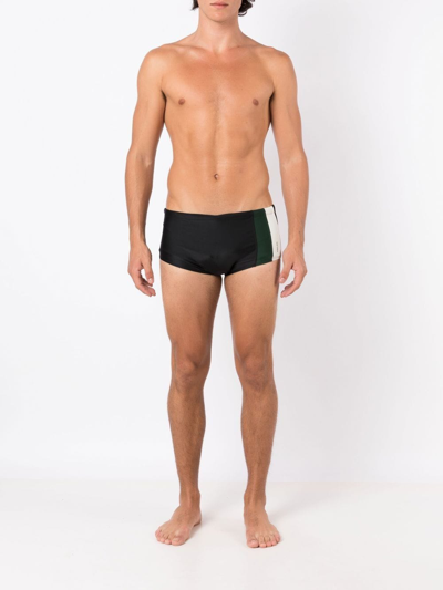Osklen Stripe-detail Swimming Trunks In Black