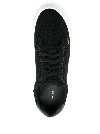 Shop Osklen Logo-print Lace-up Trainers In Black