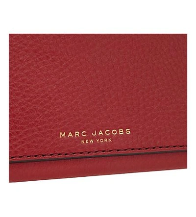 Shop Marc Jacobs Recruit Grained Leather Wallet In Ruby Rose