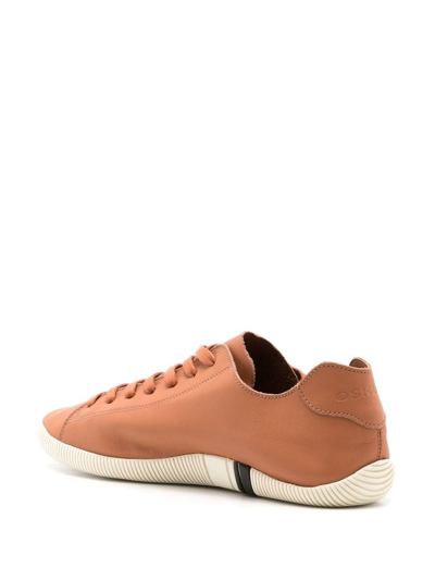 Shop Osklen Low-top Leather Sneakers In Brown