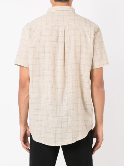 Shop Osklen Grid-check Print Shirt In Neutrals