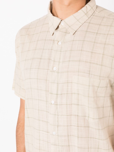 Shop Osklen Grid-check Print Shirt In Neutrals