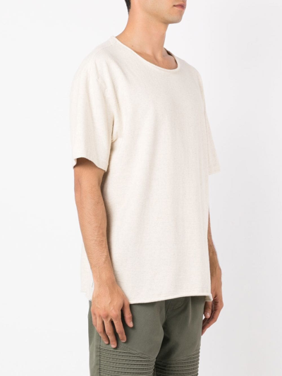 Shop Osklen Melange-effect Short-sleeved T-shirt In Neutrals