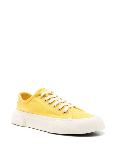 Shop Osklen Lace-up Low-top Sneakers In Yellow
