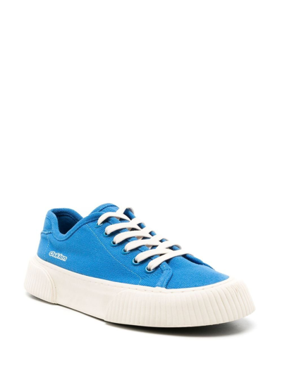 Shop Osklen Logo-print Lace-up Sneakers In Blue