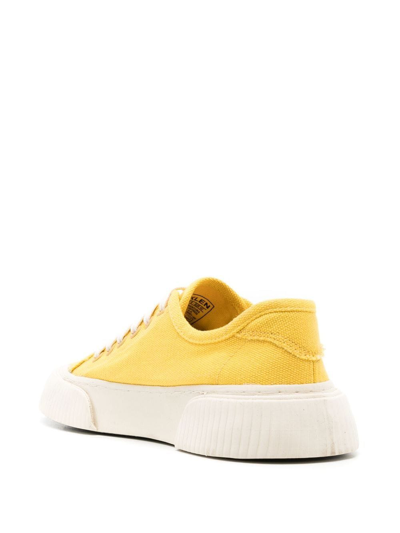 Shop Osklen Lace-up Low-top Sneakers In Yellow