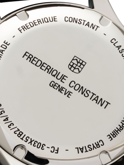 Shop Frederique Constant Classics Quartz Chronograph Triple Calendar 40mm In White