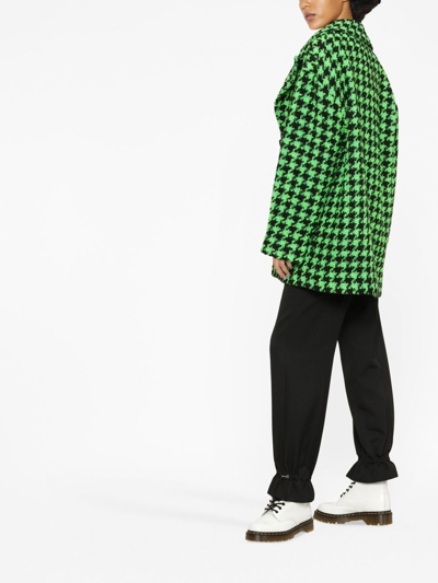 Msgm Houndstooth-check Jacket In 黑色
