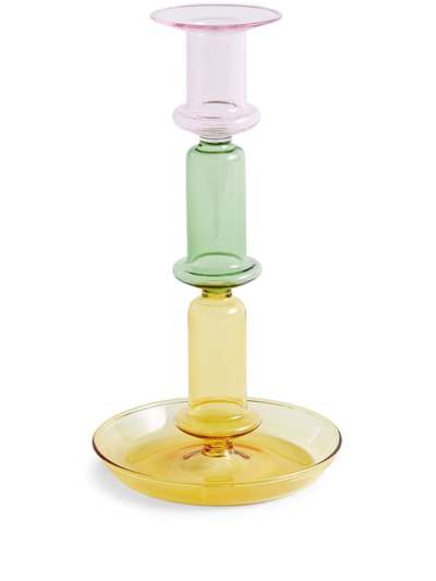 Hay Flare Colour-block Candle Holder In 黄色