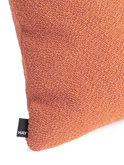 Shop Hay Texture Bouclé-effect Cushion In 橘色