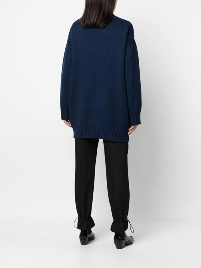 Sa Su Phi Drop-shoulder Cashmere Jumper In Blue