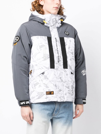 LOGO-PATCH HOODED JACKET