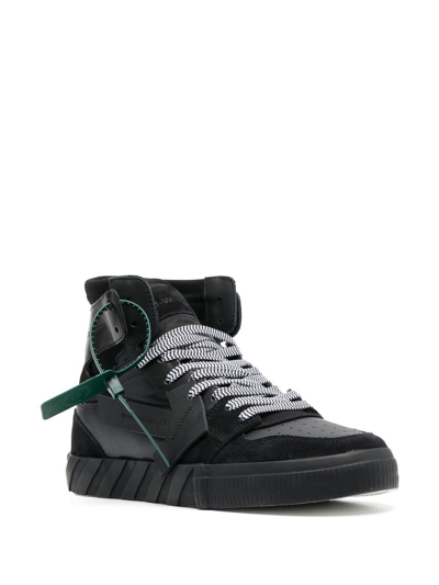 Shop Off-white Vulcanized High-top Sneakers In 黑色