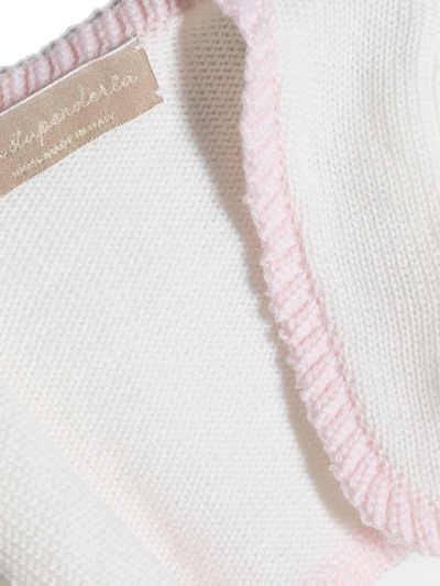 La Stupenderia Ruffle-trim Cropped Knitted Cardigan In 中性色