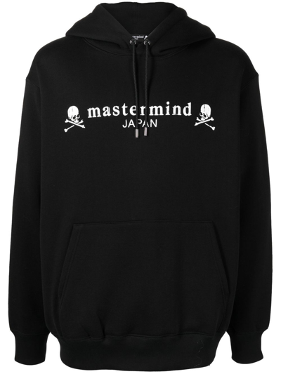 Shop Mastermind Japan Logo-print Drawstring Hoodie In Black
