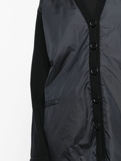 Aspesi Hybrid Button-up Cardigan In 黑色