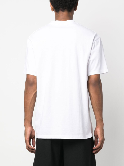 Shop Undercover Slogan-print Cotton T-shirt In 白色