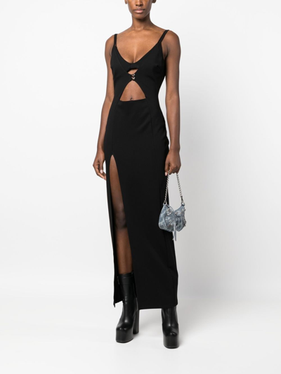 Rhude Cut-out Layered Maxi Dress In 黑色