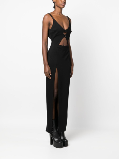 Rhude Cut-out Layered Maxi Dress In 黑色