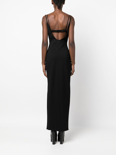 Rhude Cut-out Layered Maxi Dress In 黑色