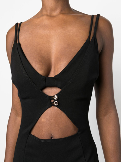 Rhude Cut-out Layered Maxi Dress In 黑色