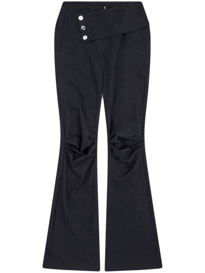 Shop Kiko Kostadinov Pleated-knee Trousers In 黑色