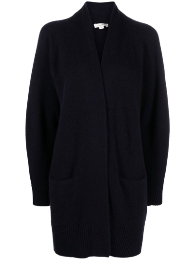 Shop Vince Open-front Cashmere Cardigan In 蓝色