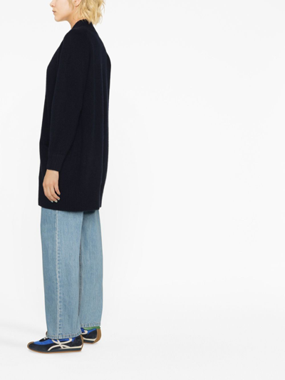 Shop Vince Open-front Cashmere Cardigan In 蓝色