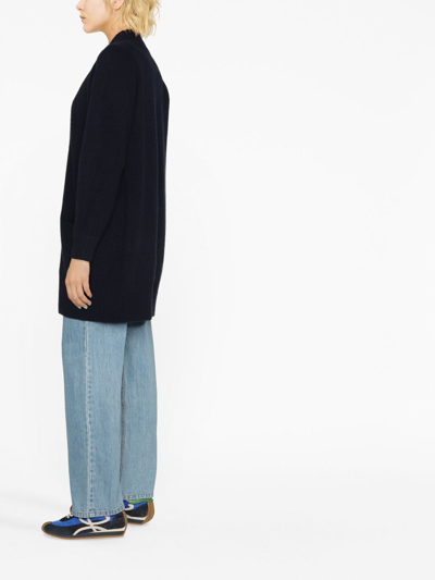 Vince Open-front Cashmere Cardigan In 蓝色