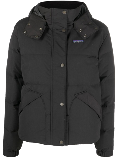 Shop Patagonia Padded Zip-up Jacket In 黑色