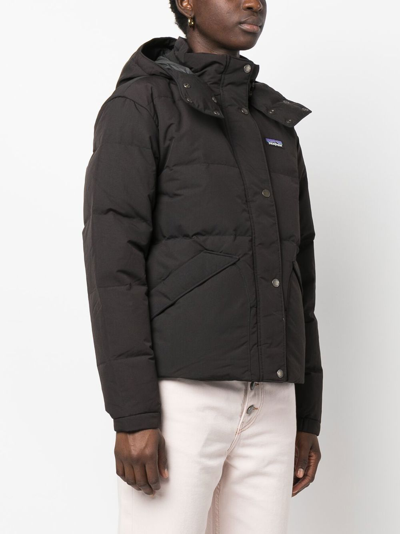 Shop Patagonia Padded Zip-up Jacket In 黑色