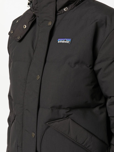 Shop Patagonia Padded Zip-up Jacket In 黑色