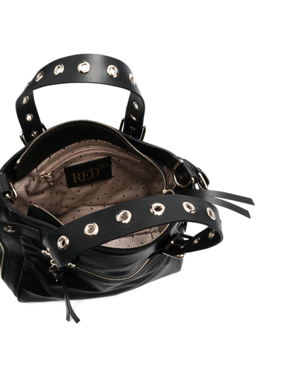 Redv Bikered Leather Tote Bag In 黑色