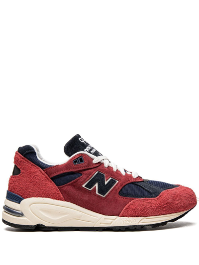 Shop New Balance Made In Usa 990v2 "chrysanthemum" Sneakers In Red