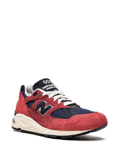 Shop New Balance Made In Usa 990v2 "chrysanthemum" Sneakers In Red