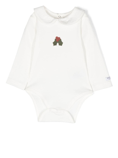 Shop Donsje Embroidered Logo-patch Body In 白色